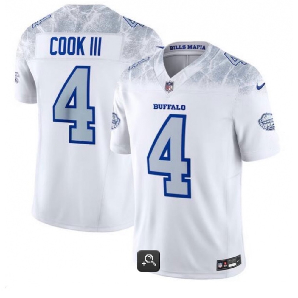 JAMES COOK III MENS WHITE RIVALRIES 2025 FUSE VAPOR UNTOUCHABLE LIMITED JERSEY